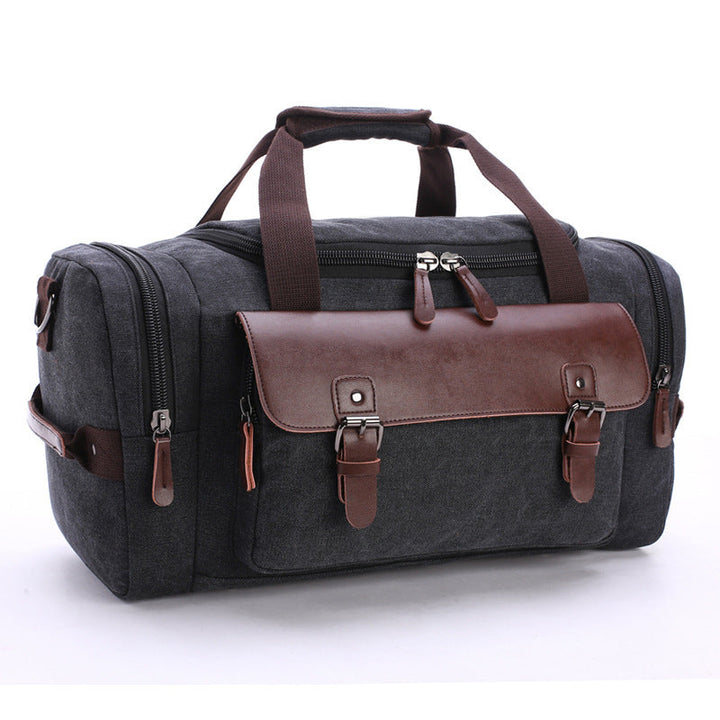 Spacious travel bag with high-quality leather trim Kalsten