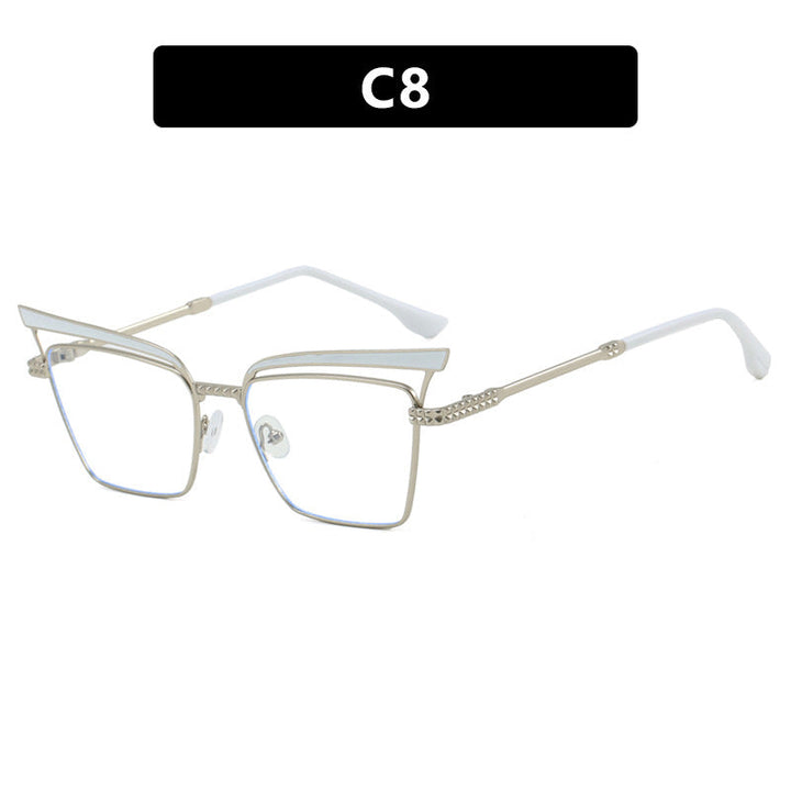 Women's square designer glasses with delicate metal frame Kalsten