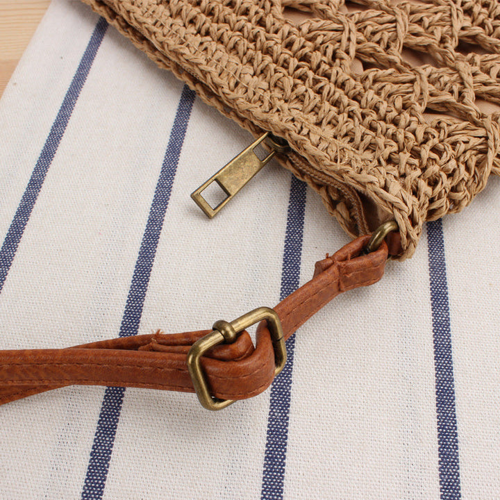 Handbag Made of Braided Natural Material with Adjustable Shoulder Strap Kalsten
