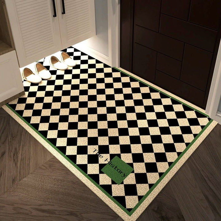 Stylish Checkered Floor Mat