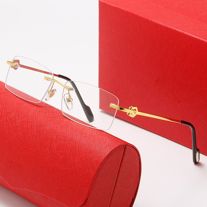 Women rectangular designer sunglasses with elegant metal frame Kalsten