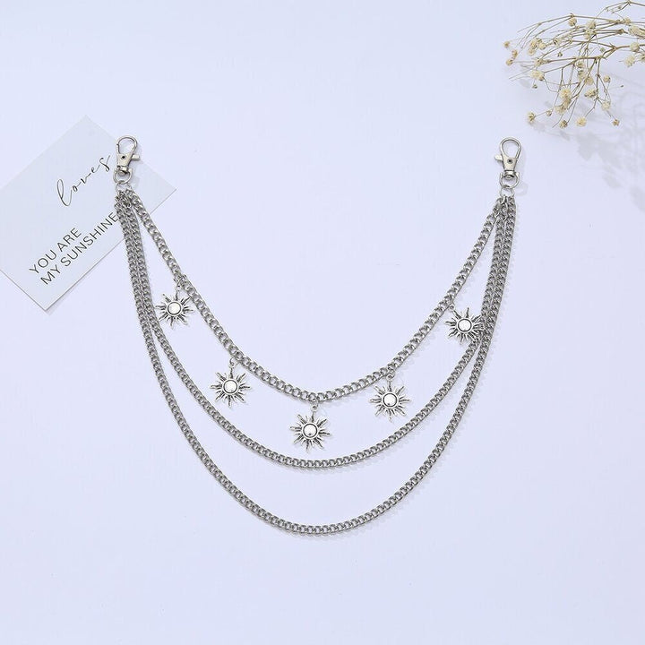 Fashionable chain necklace with sun motifs Kalsten