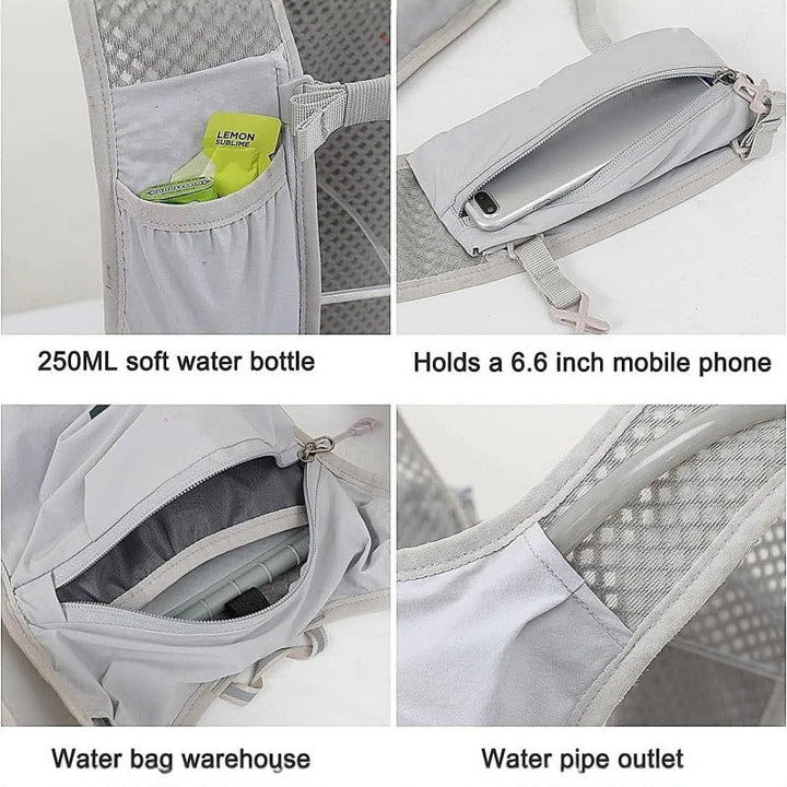 Sporty Hydration Backpack with Breathable Mesh Inserts Kalsten