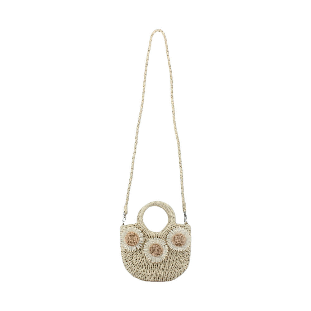 Handwoven shoulder bag with decorative elements Kalsten