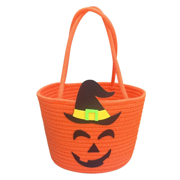 Women Halloween Basket with Wizard Hat Motif Kalsten