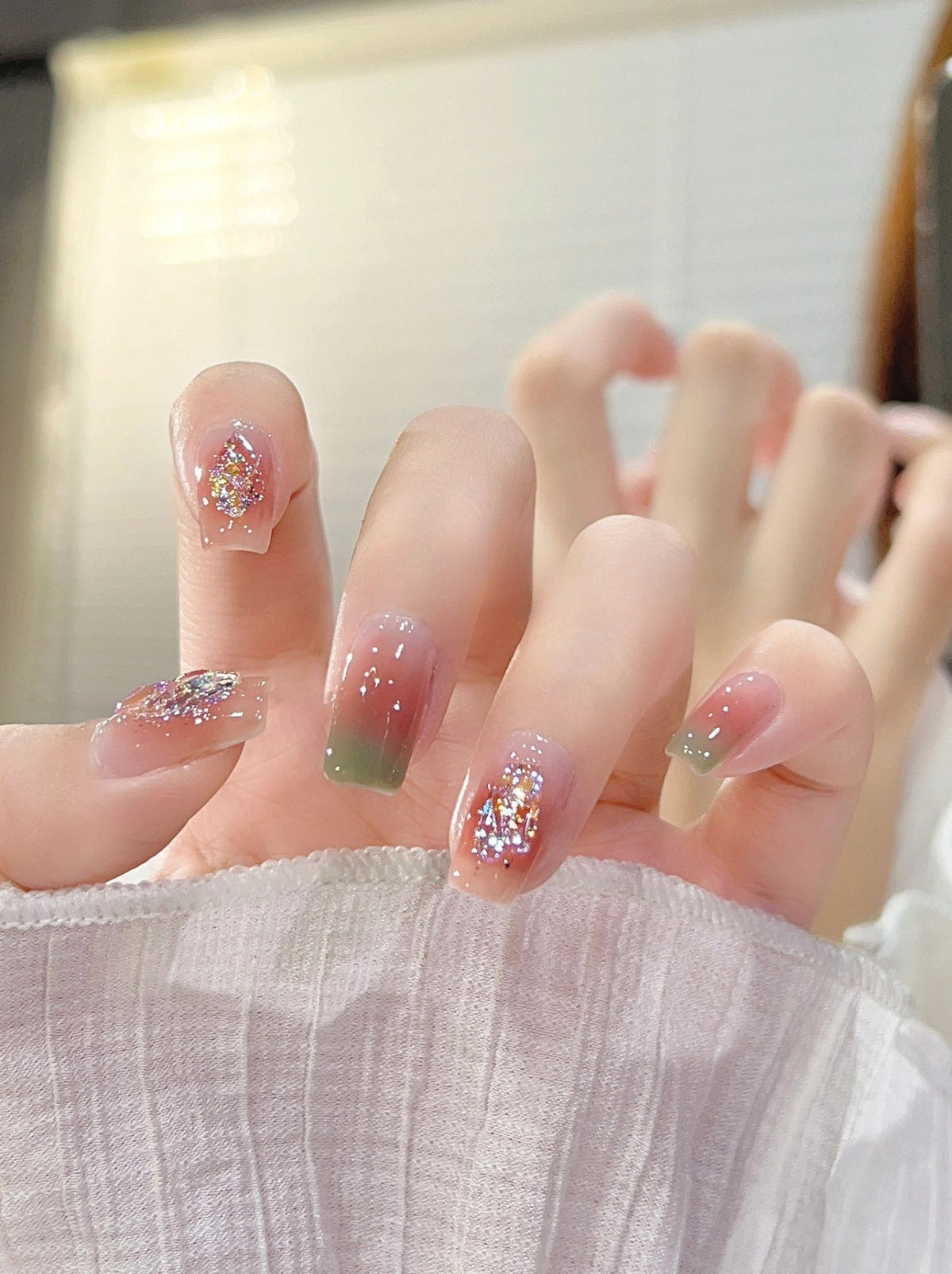 Glitter Ombre Press-On Nails Acalora