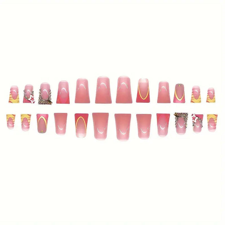Decorative 3D Themed Press-On Nail Art Kalsten