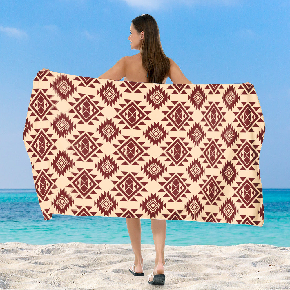 Beach blanket with exclusive geometric tribal design Kalsten
