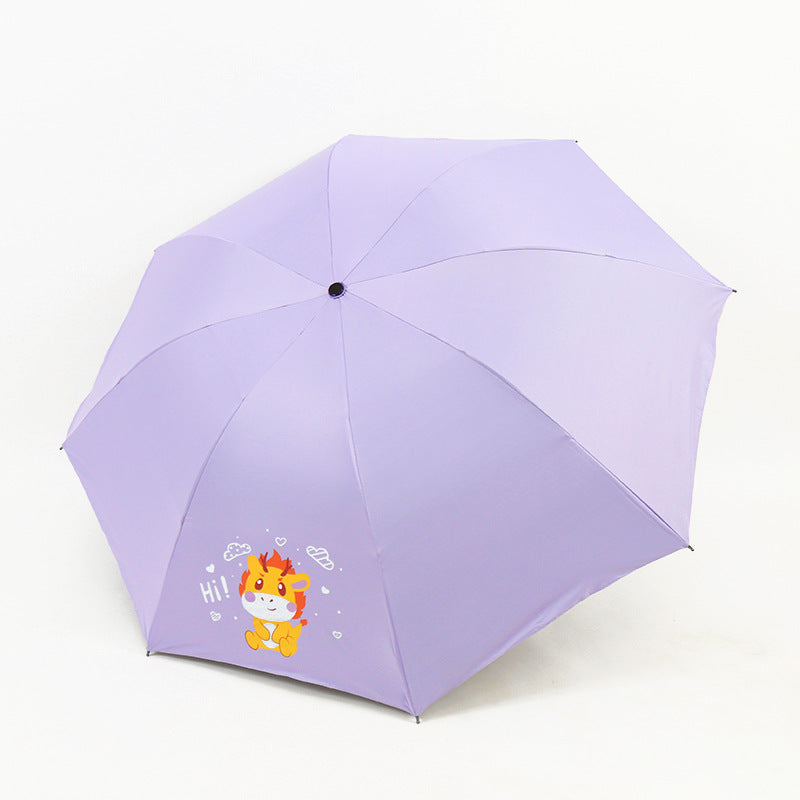 Women's Folding Umbrella with Fun Animal Design Kalsten