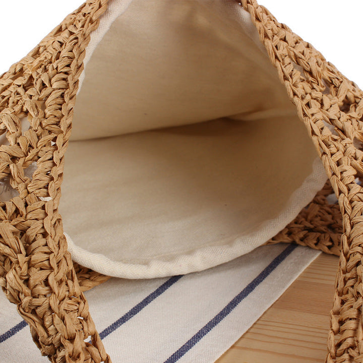 Handcrafted net shoulder bag with sturdy carrying handle Kalsten