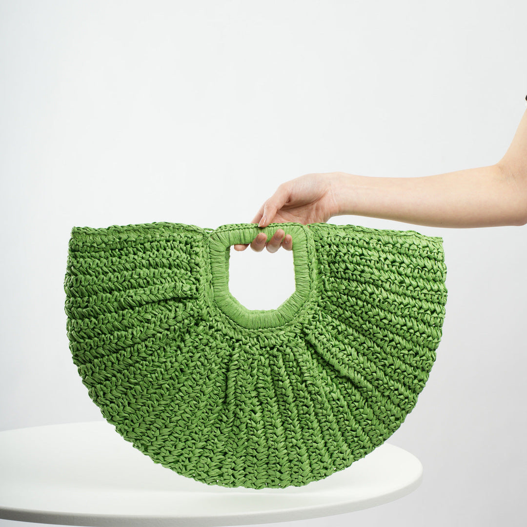 Handcrafted Ribbed Structure Beach Bag Kalsten