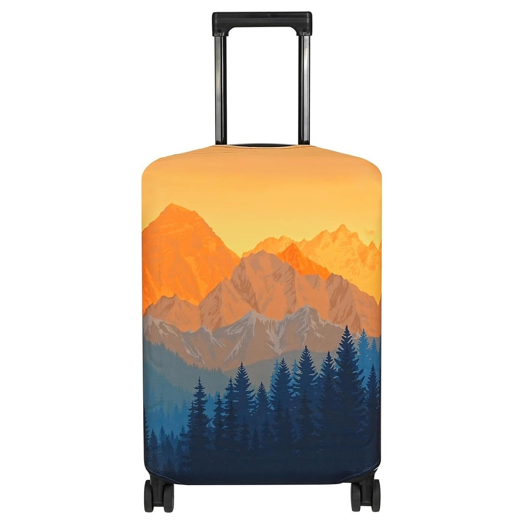 Unisex non-elastic suitcase cover with mandala motif, stretch protective cover for telescopic handle and wheels Kalsten