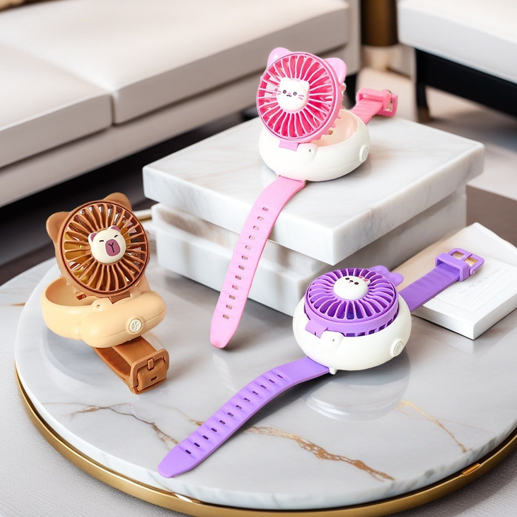 Women's Portable Hand Fan with Fun Rabbit Design Kalsten