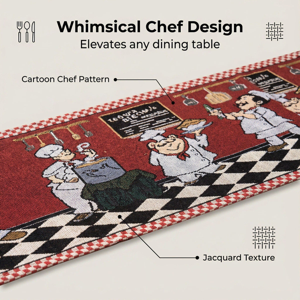 Decorative Holiday-Themed Table Runner