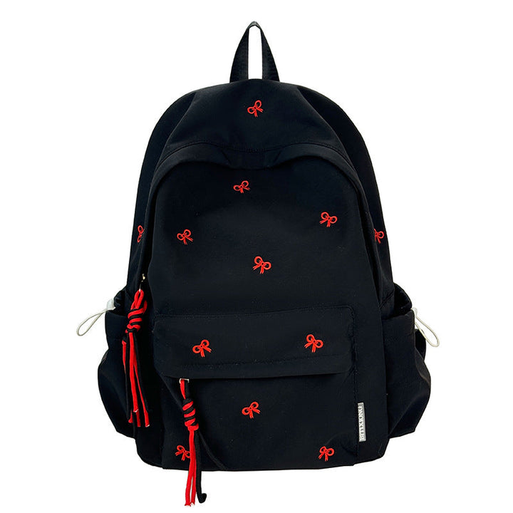 Backpack with Charming Bow Design and Practical Compartments Kalsten