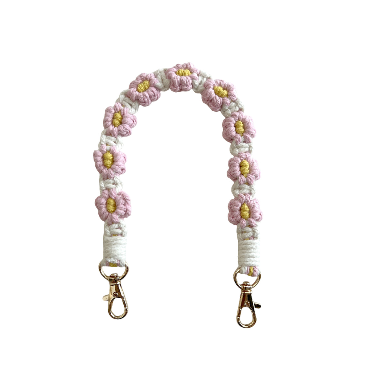 Floral Macrame Keychain Strap Acalora