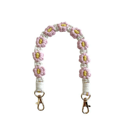 Floral Macrame Keychain Strap Acalora