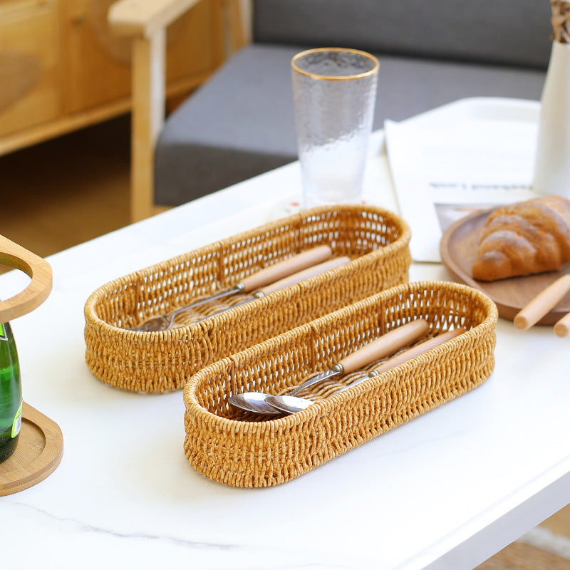 Oval Woven Storage Tray Kalsten