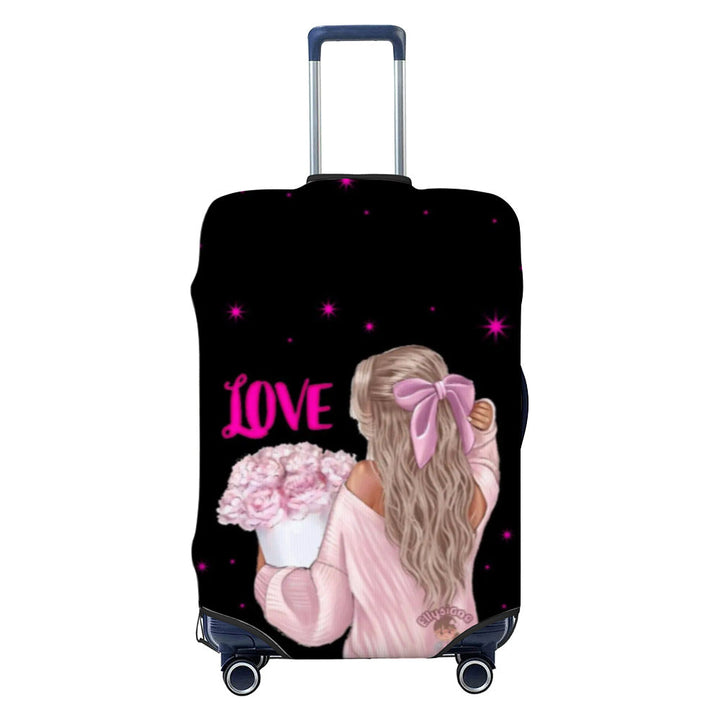 Ladies nan elastic suitcase cover with motif print, water-repellent and tear-resistant, with handle and telescopic opening Kalsten