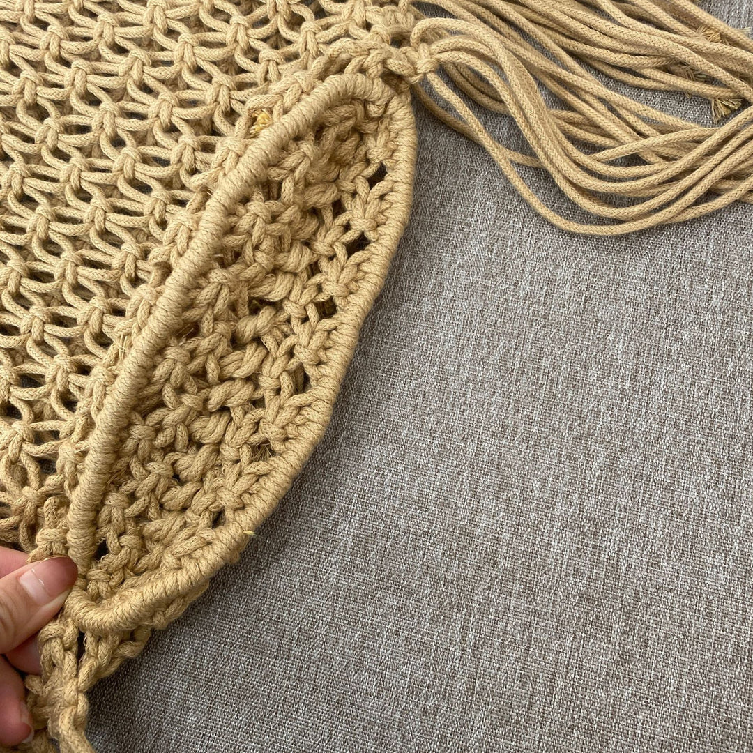 Macrame shoulder bag with fringes Kalsten