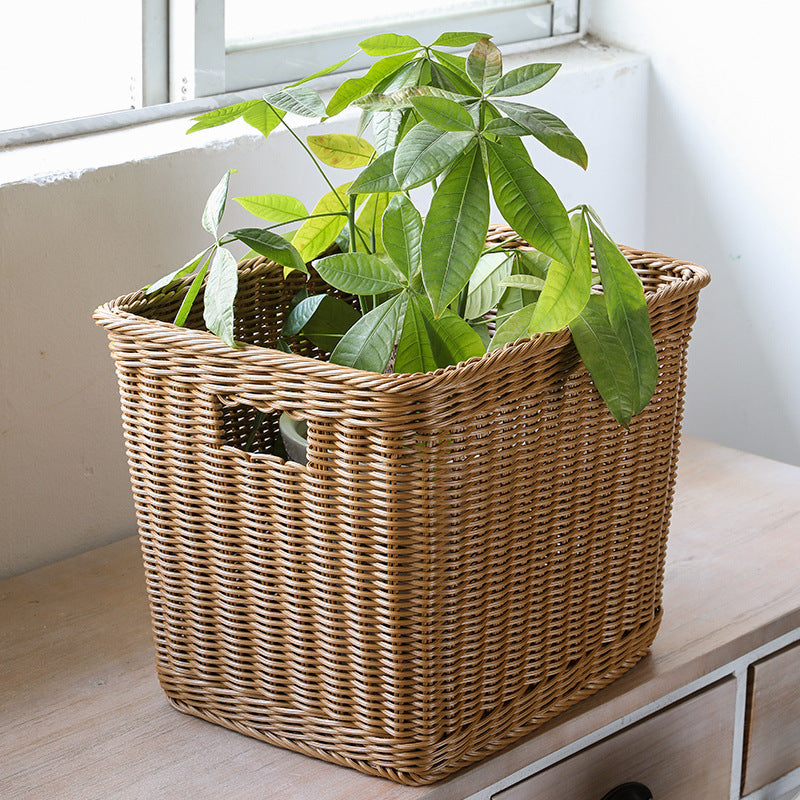 Rectangular Handwoven Storage Bin Kalsten