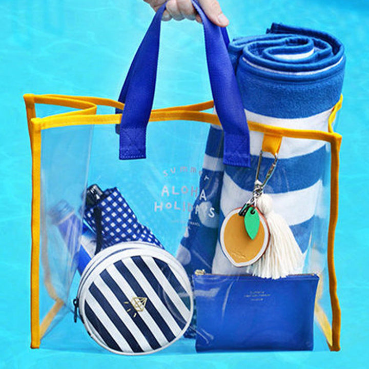 Transparent Beach Bag with Multiple Inner Compartments Kalsten
