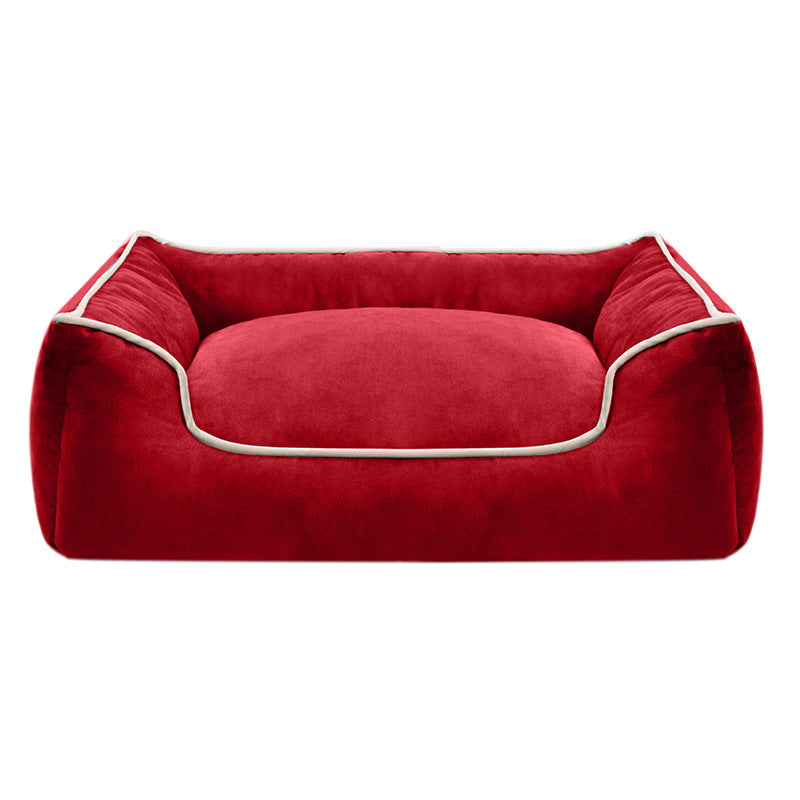 Cozy Velvet Dog Bed