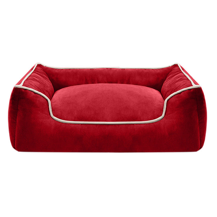 Cozy Velvet Dog Bed