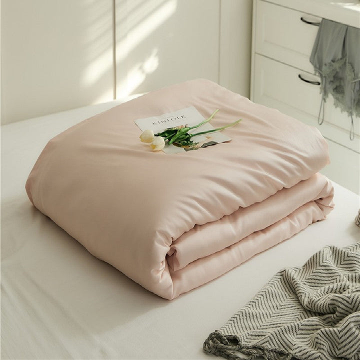 Luxurious Breathable Silk Duvet Cover Set With Hidden Zipper And Wrinkle Resistant Finish