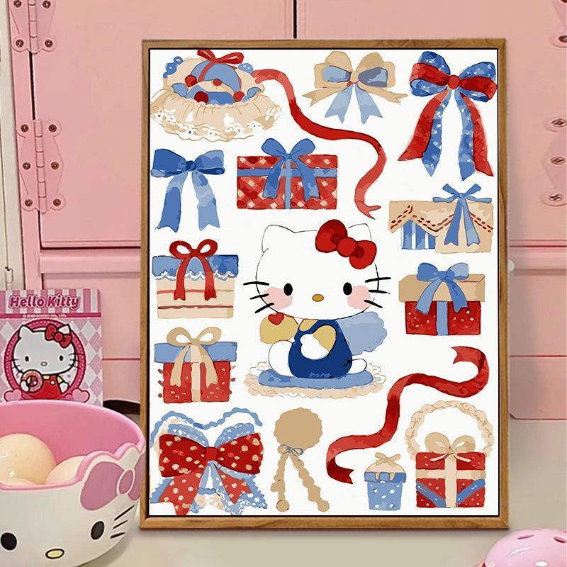 Hello Kitty-Themed Illustration Canvas Art Kalsten