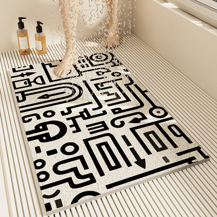 Slip-Resistant Geometric Bath Mat Kalsten