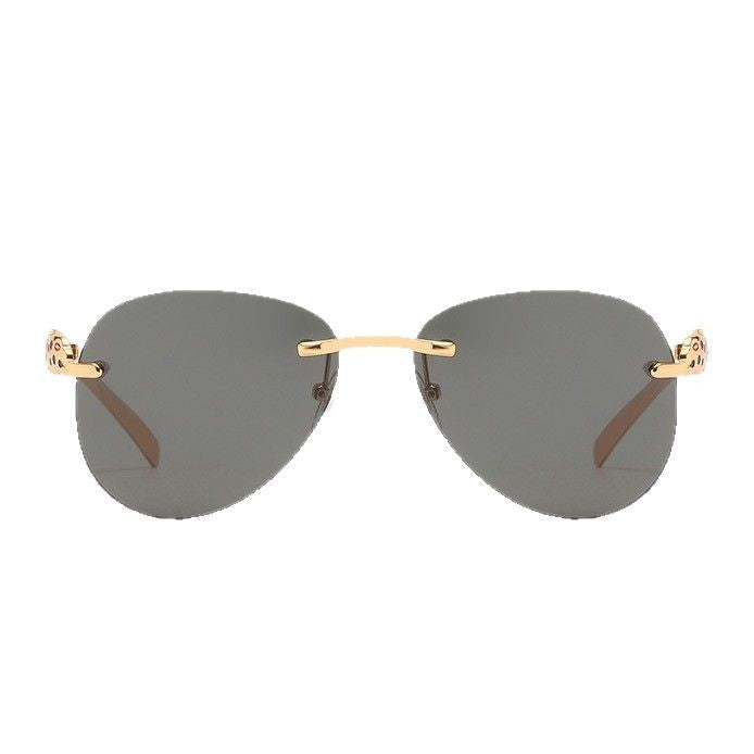 Ladies elegant pilot sunglasses with luxurious gold frame and protective lenses Kalsten