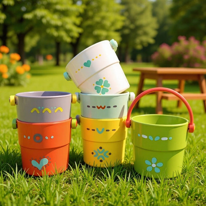 Unisex colorful storage bucket with ergonomic handle Kalsten
