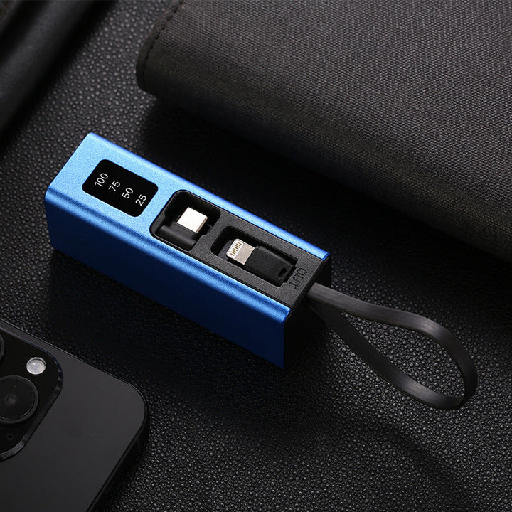 Multifunctional charger with integrated USB cable and LED display Kalsten