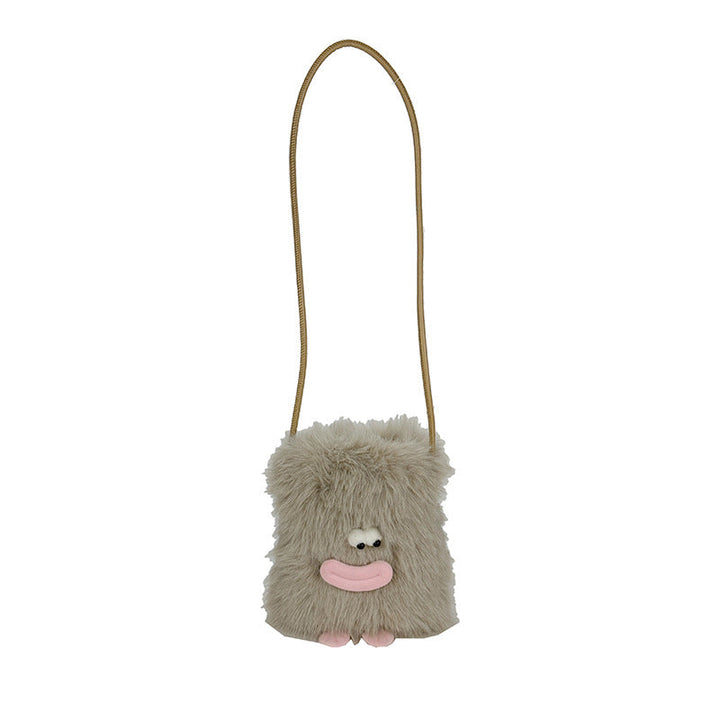Plush shoulder bag with unique character design Kalsten