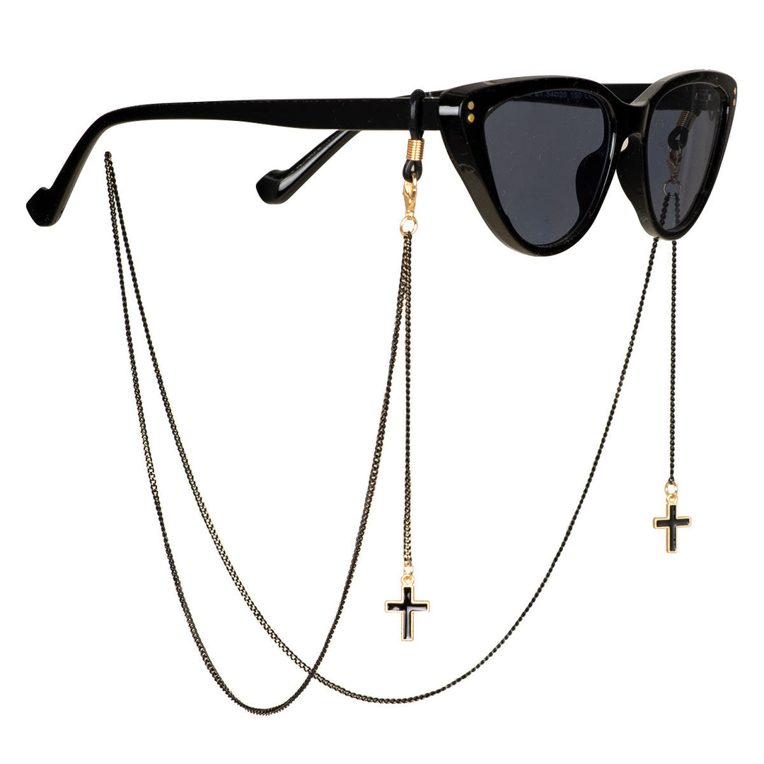 Stylish Beaded Cross Pendant Eyewear Chain Kalsten