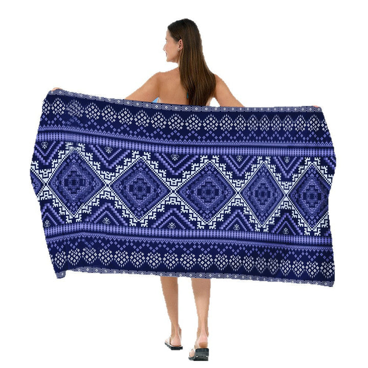 Beach blanket with exclusive geometric tribal design Kalsten