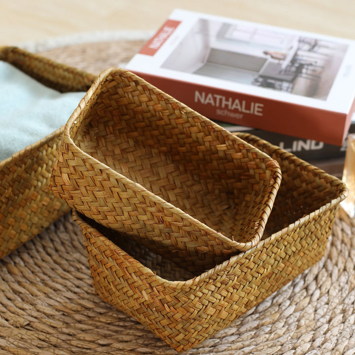 Unisex storage basket made of natural woven Kalsten