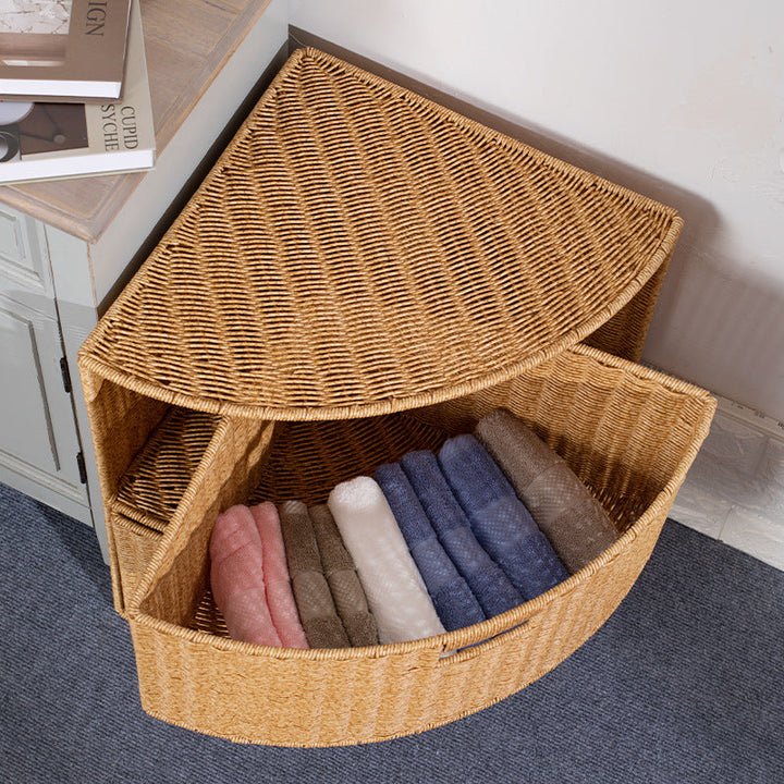Corner Woven Storage Shelf Kalsten