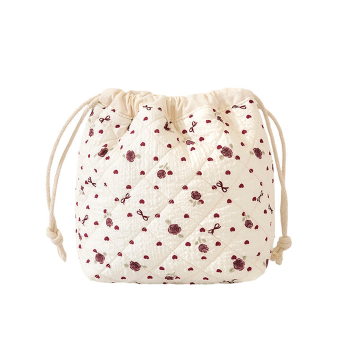 Quilted Floral Drawstring Bag Kalsten