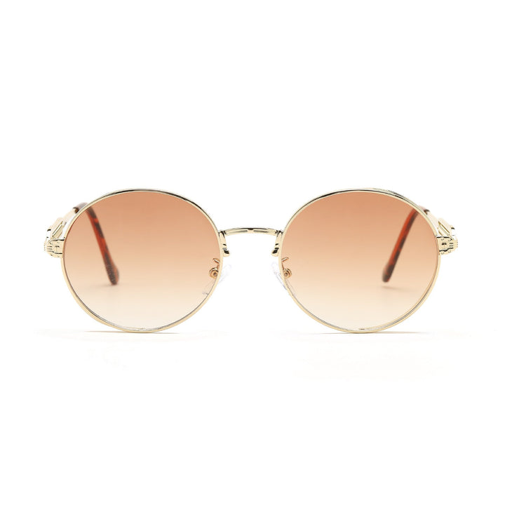 Women's round vintage sunglasses with exclusive metal frame Kalsten
