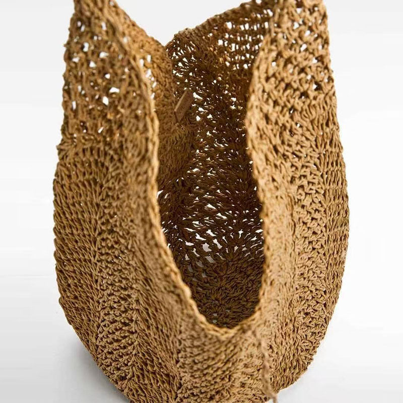 Hand-crocheted tote with deep slit Kalsten
