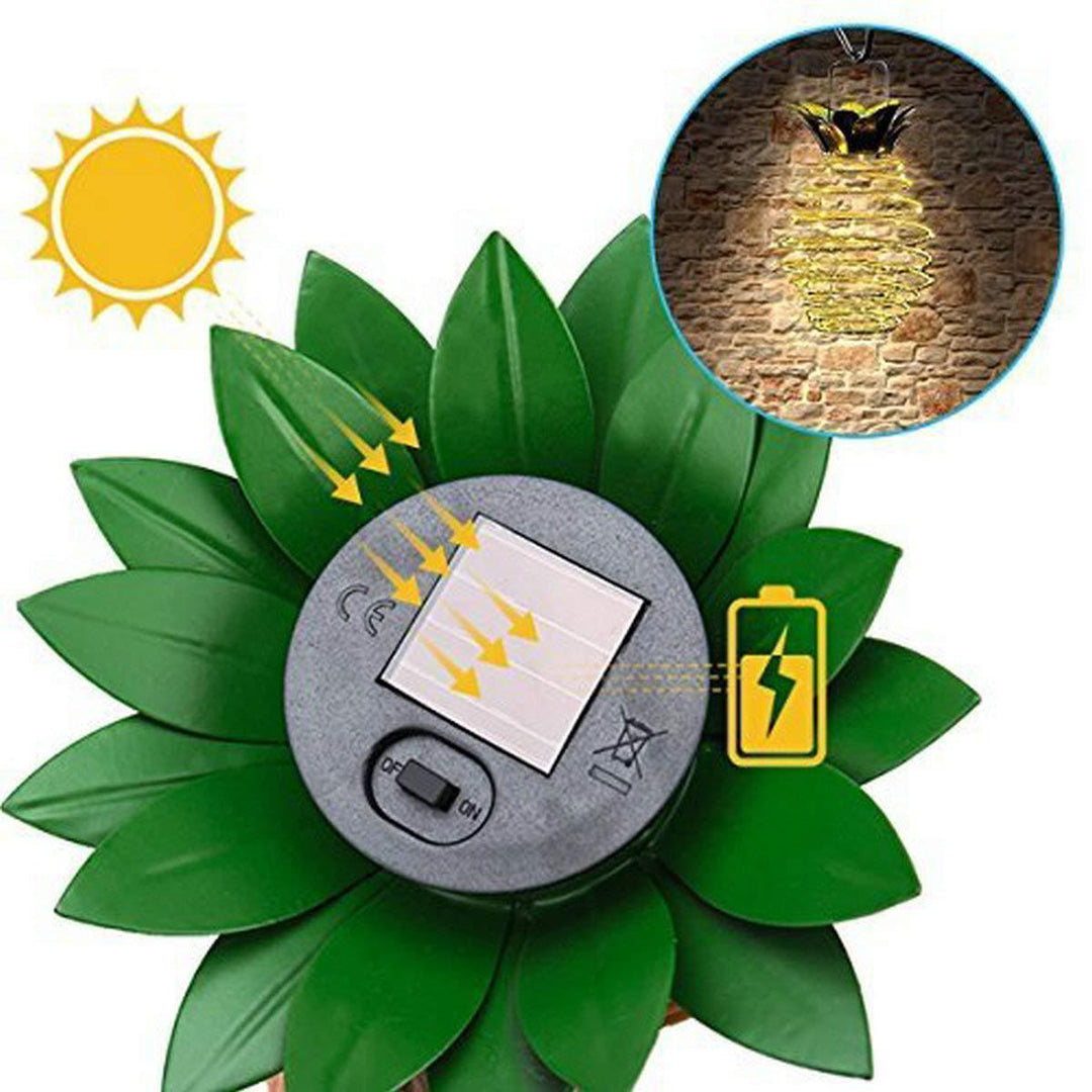 Spiral Hanging Solar LED Lantern With Lotus Canopy And Carrying Handle Kalsten