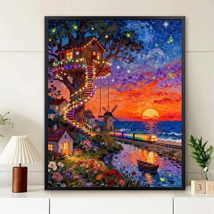 Vibrant Scenic Sunset Wall Art Kalsten