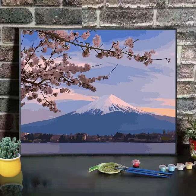 Scenic Mountain Landscape Art Canvas Print Kalsten