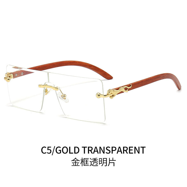 Women oversized fashionable sunglasses with luxurious wood and metal elements Kalsten