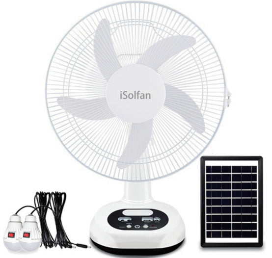Ladies solar powered fan with digital control and USB connection Kalsten