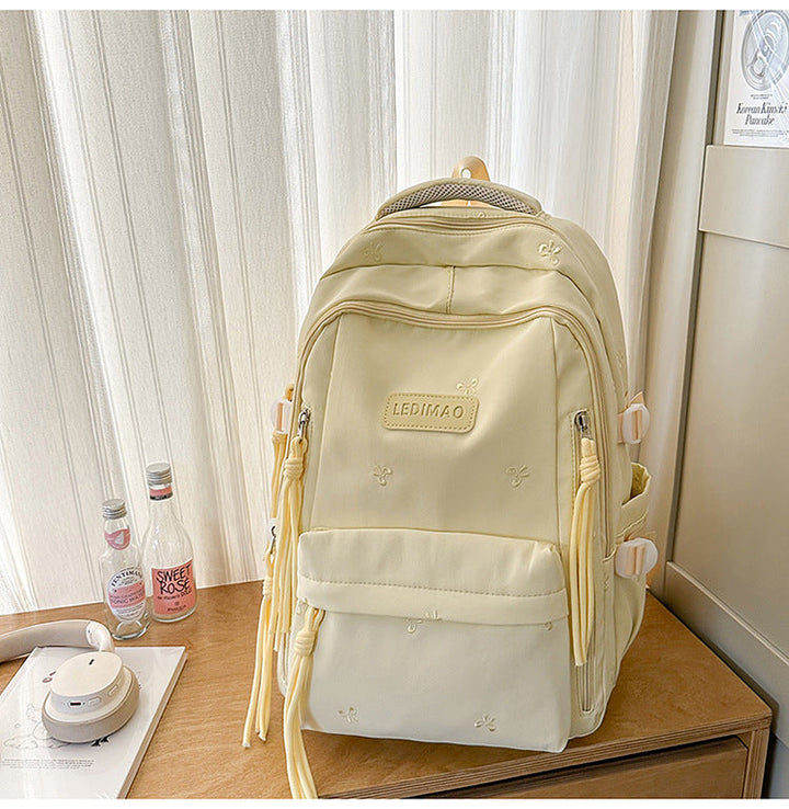 Embroidered Fashion School Backpack