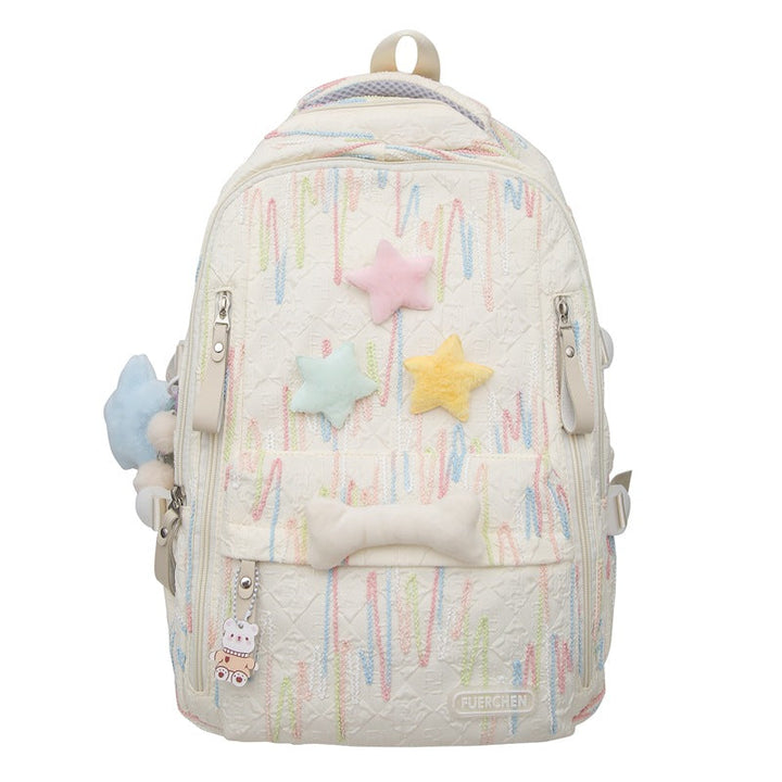 Playful Character Embellished Backpack Kalsten