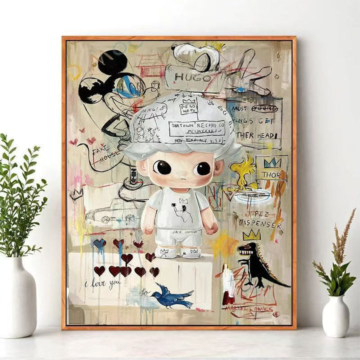 Cartoon Character Wall Art Print Kalsten